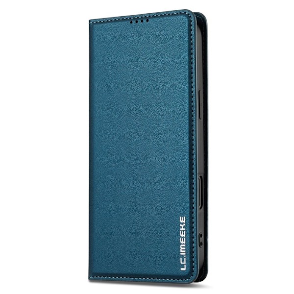 LC.IMEEKE L1 Series iPhone 16 Plus Plånboksfodral Konstläder - Blå