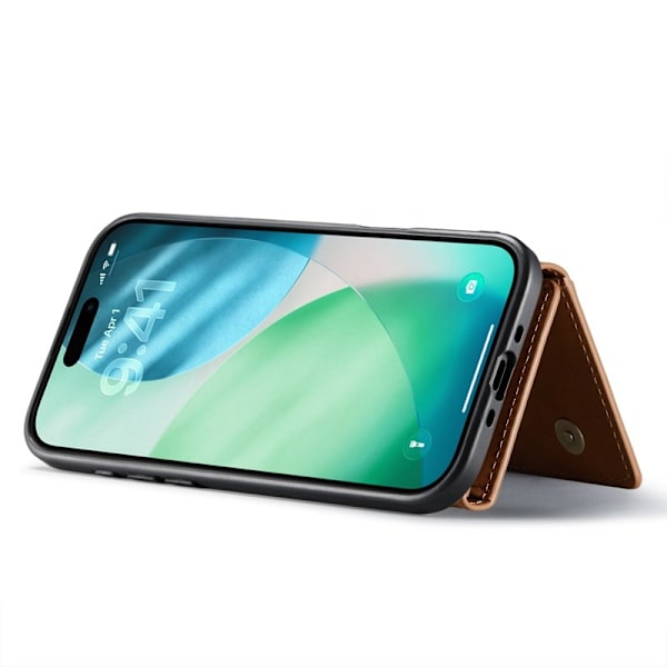 DG.MING iPhone Air Konstläder Plånboksfodral Kickstand PU - Brun
