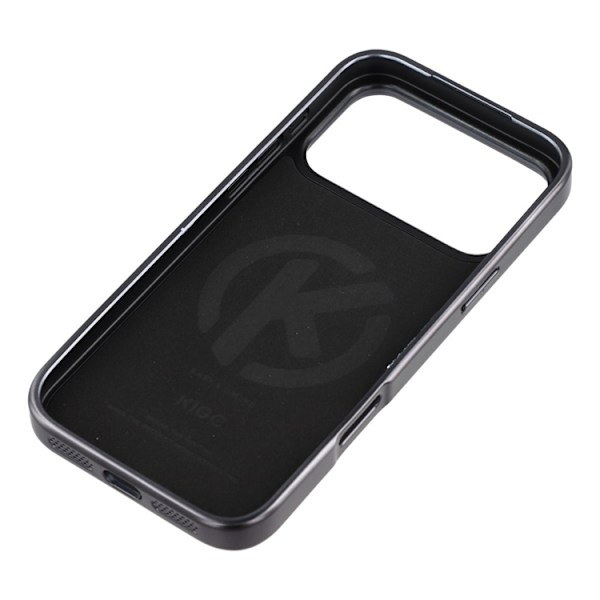KIGC Mobilskal till iPhone 17 Pro Electroplating PC + TPU + PU - Grå Grå