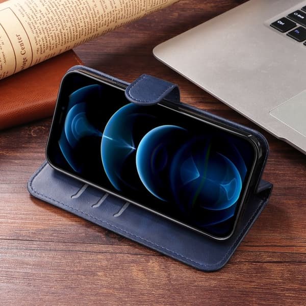 Oppo Find X9 Pro 5G Kortfack Plånboksfodral Konstläder Med Dragkedja - Blå