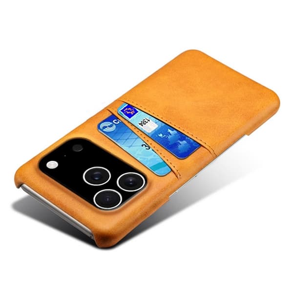 Mobilskal till iPhone 17 Pro Max Korthållare Dual - Orange Orange