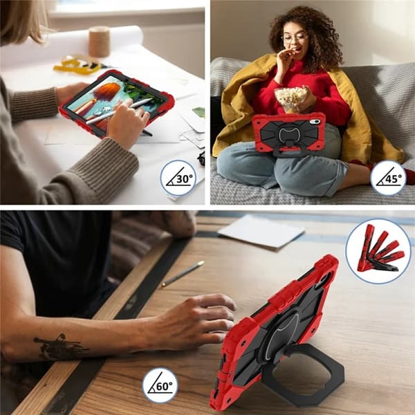 Lenovo M11/Idea Tab Mobilskal Silikon Kickstand Röd