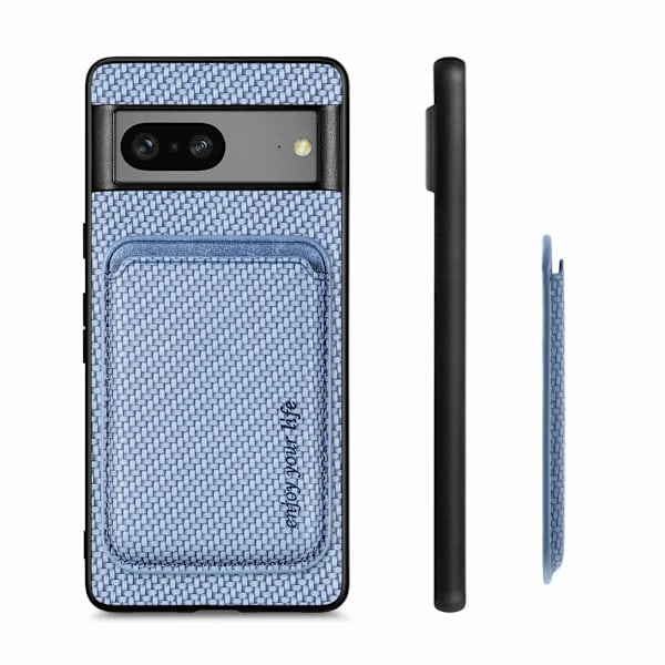 Google Pixel 7A Mobilskal Korthållare Detachable - Blå