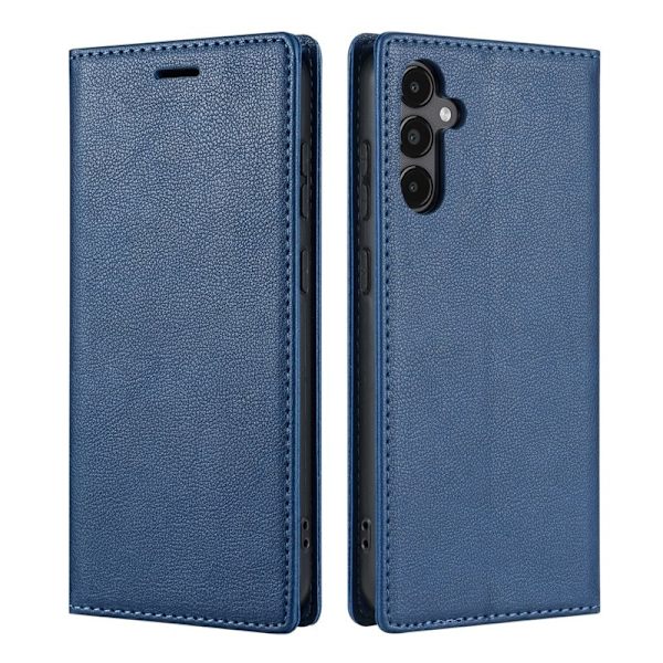 Samsung Galaxy S26 Plus Plånboksfodral Magnetisk Stängning Konstläder - Blå