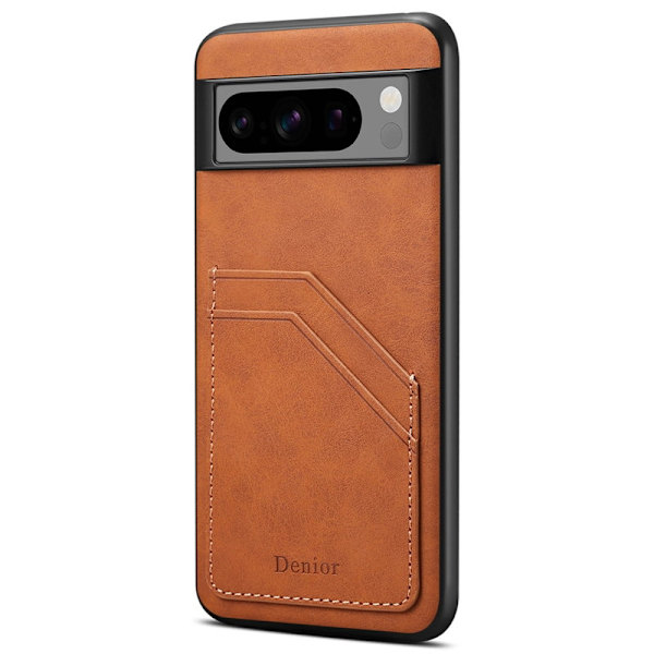 DENIOR Google Pixel 8 Pro Fodral KonstLäder Retro Brun