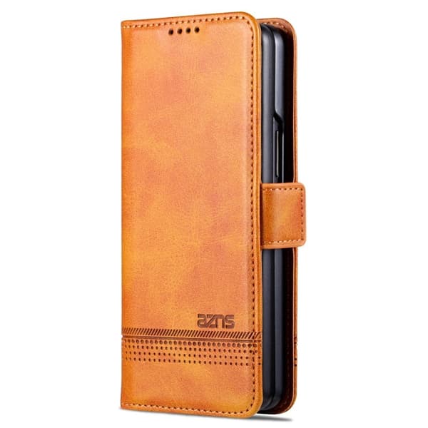 AZNS Samsung Galaxy Z Fold6 Plånboksfodral Konstläder - Brun