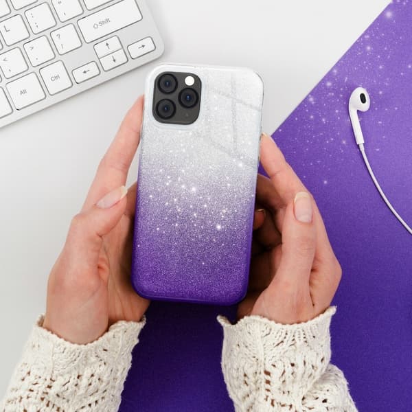 Forcell SHINING skal till iPhone 11 PRO clear/Lila Lila