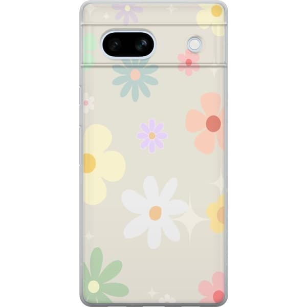 Google Pixel 7a mobiltelefonetui med fejede blomster