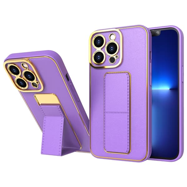 iPhone 12 Pro -kuori Kickstand - Lila Lila