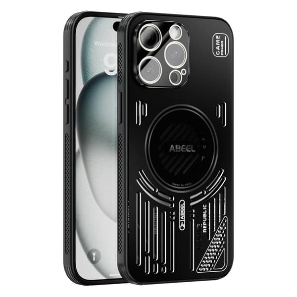ABEEL Mobilskal till iPhone 14 Pro Max Aluminium + PC + TPU - Svart