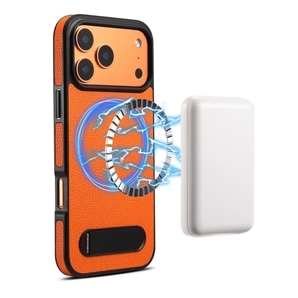 DENIOR Mobilskal till iPhone 17 Pro MagSafe A25+3 Kickstand - Orange Orange