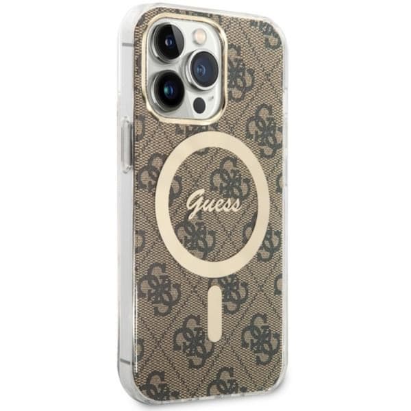 Guess iPhone 13 Pro Cover MagSafe 4G - Brun Brun