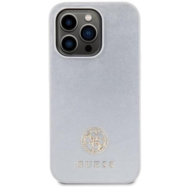 Guess iPhone 15 Plus -puhelinkuori Strass Metal Logo - Silver Silver
