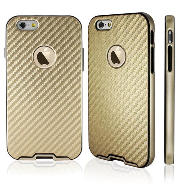 Holdbart Mercury Bumper Skin Cover til Apple iPhone 6S Guld Guld