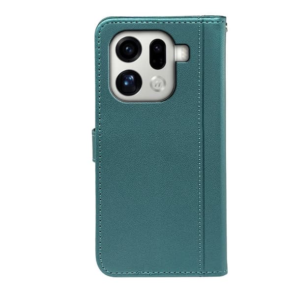 Oppo Find X9 Pro 5G Kortfack Plånboksfodral Handrem Konstläder - Grön