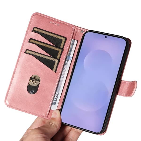 T-Shape Samsung Galaxy S26 / S26 Pro Plånboksfodral Konstläder - Roséguld