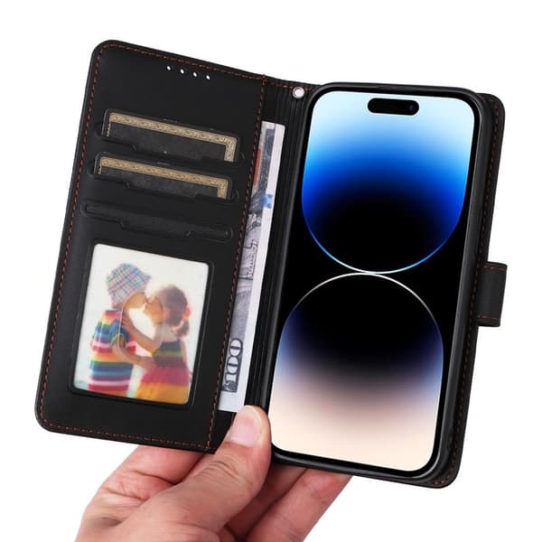 BETOPNICE iPhone 14 Pro Max Plånboksfodral - Detachable Konstläder- Svart