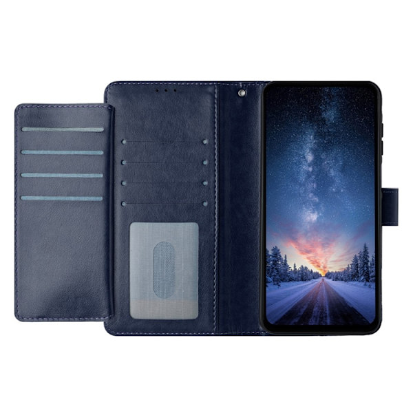 iPhone 17 Pro Max Plånboksfodral Folio - Mörkblå Blå
