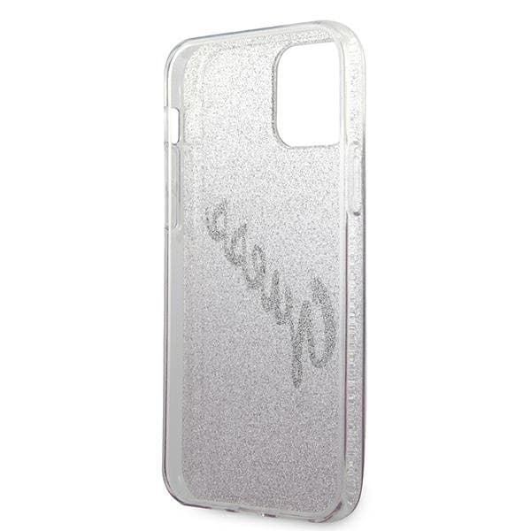 Guess iPhone 12 Pro Max Skal Glitter Gradient Script - Rosa Pink