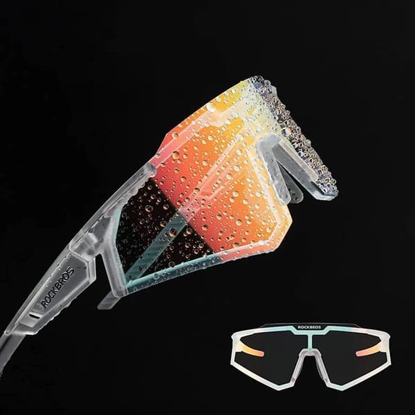 Rockbros photochromic Cykelglasögon UV400 - Vit Vit