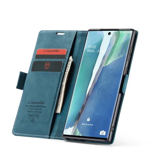 CASEME 013 Series Plånboksfodral för Samsung Galaxy Note20 - Grön