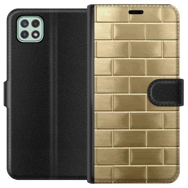 Pung Etui til Samsung Galaxy A22 5G med Gyldne Mursten