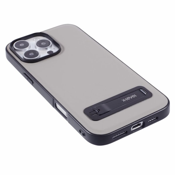 X-LEVEL Mobilskal till iPhone 16 Pro Max Läderbelagt TPU Grå