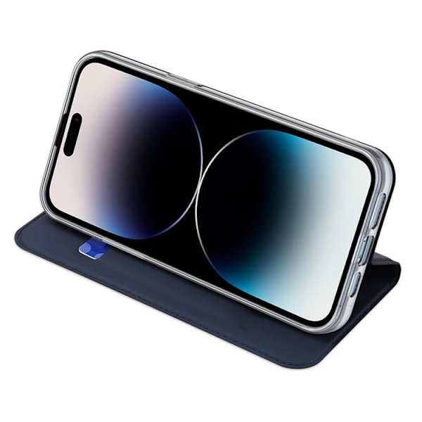 DUX DUCIS Skin Pro iPhone 15 Pro Max Plånboksfodral PU Läder - Blå Blå