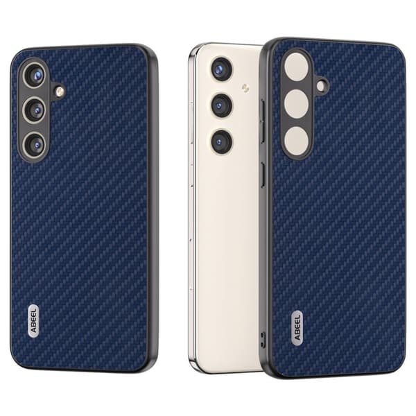 ABEEL Mobilskal till Samsung Galaxy S24+ Shockproof Carbon Fiber Blå