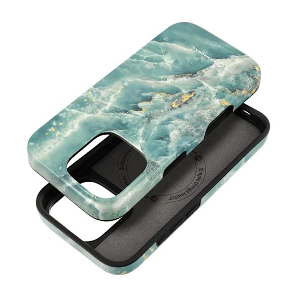 Forcell Mobilskal till iPhone 15 MagSafe Mirage - Grön Marble Grön