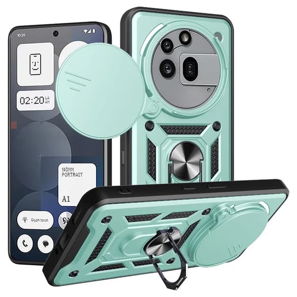 Mobilskal till Nothing Phone (3a) Pro Slide Kamera Kickstand - Grön Grön