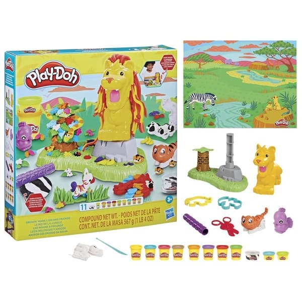 PLAY-DOH Grown Mane Lion And Friends Playset