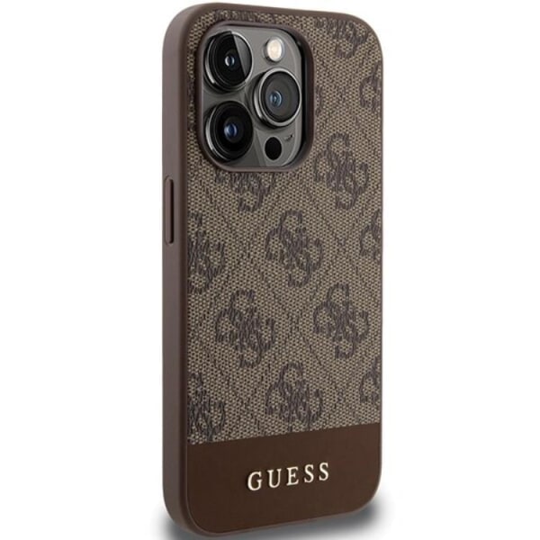 Guess iPhone 15 Pro Max Mobilskal 4G Stripe Collection - Brun