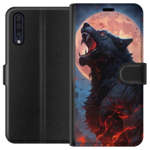 Plånboksfodral till Samsung Galaxy A50 med Ylande varg