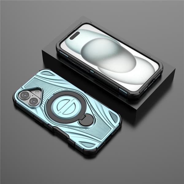 Mobilskal till iPhone 16 MagSafe Magnetic Kickstand - Blå Blå
