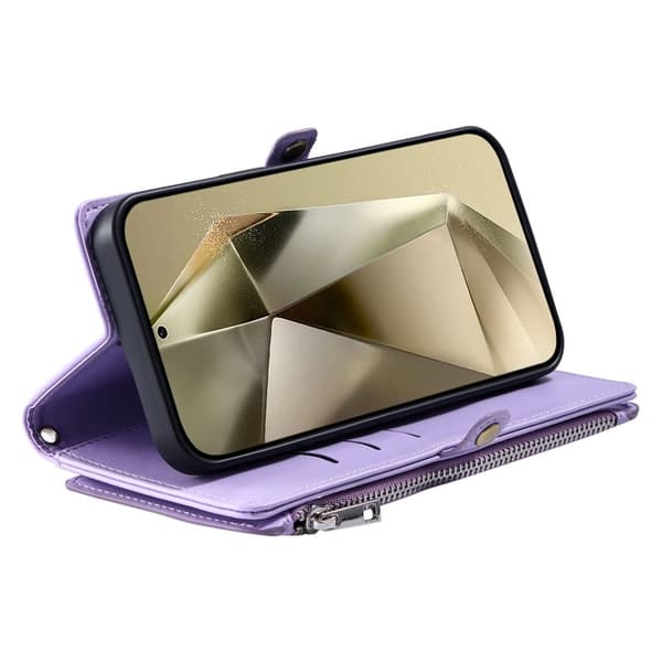 Samsung Galaxy S26 Plånboksfodral TPU + Konstläder - Lila