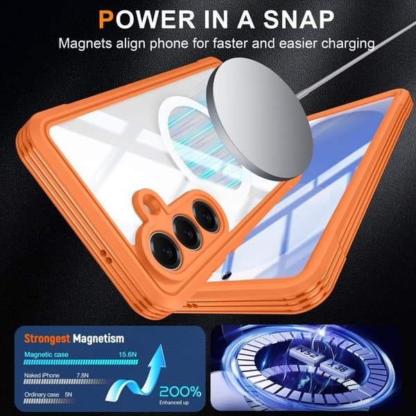 Mobilskal till Samsung Galaxy S26 Plus Plast Magnetiskt - Orange