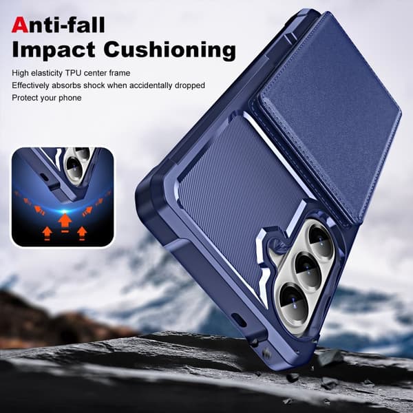 Mobilskal för Samsung Galaxy S26 Kickstand Kortfack TPU - Mörkblå