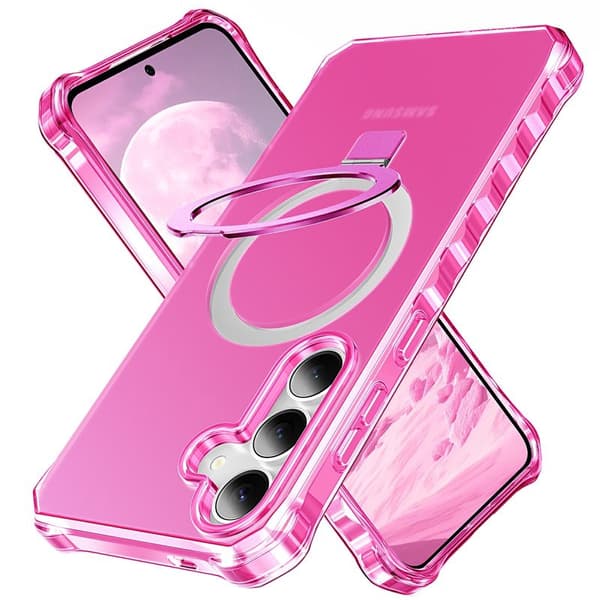 Mobilskal för Samsung Galaxy S26 Plus Magnetiskt Kickstand - Rosa