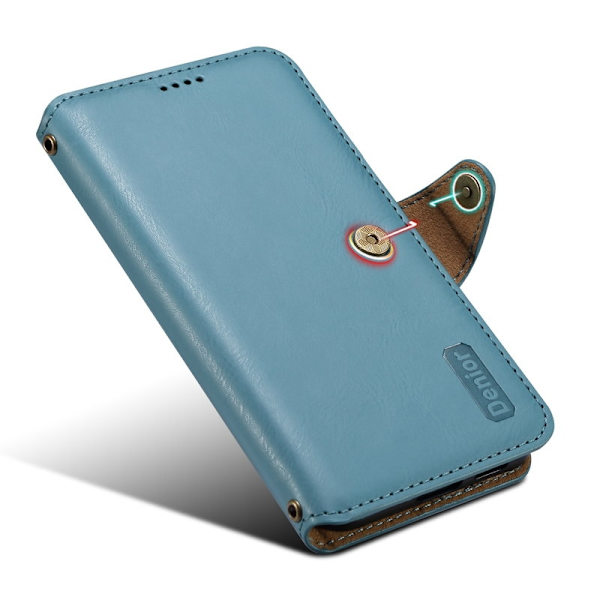 DENIOR Samsung Galaxy S24 Plus Plånboksfodral Konstläder Blå