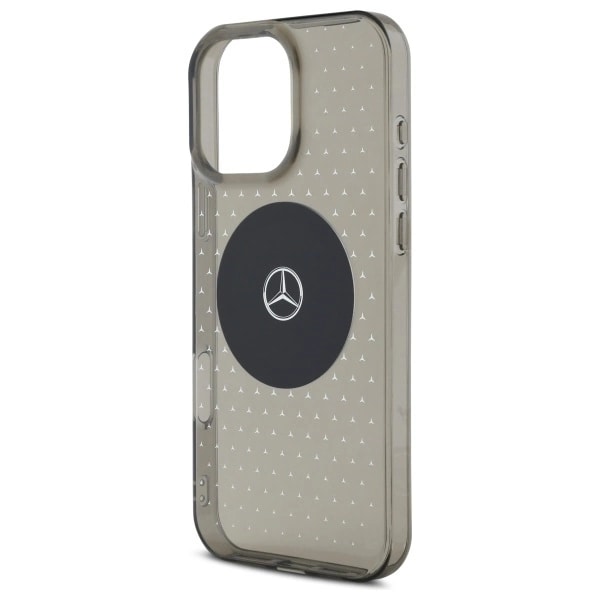 Mercedes telefontaske til iPhone 16 Pro MB Star Pattern - Sort Black