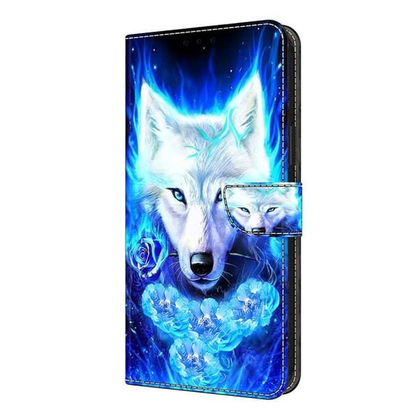 Plånboksfodral för Samsung Galaxy S26 Plus Konstläder Mönster - Vit