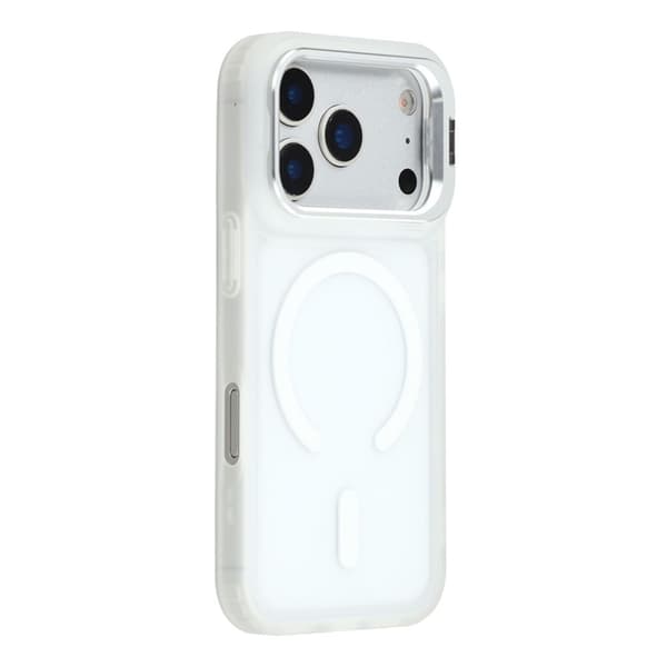 Mobilskal till iPhone 17 Pro MagSafe Lins Kickstand - Transparent Vit Vit
