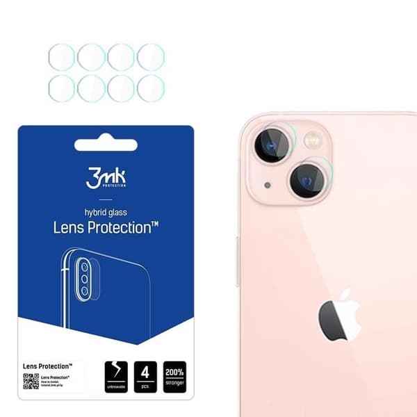 3MK iPhone 14 -kameran suojalasi Transparent