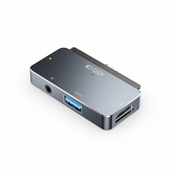 Tech-Protect V6-Hub Adapter 4in1 - Grå Grå