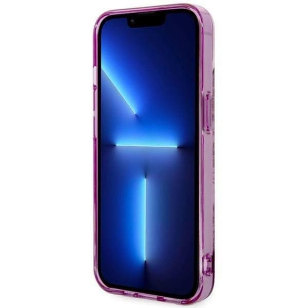 GUESS iPhone 14 Plus Skal Porcelain Collection - Fuchsia Rosa