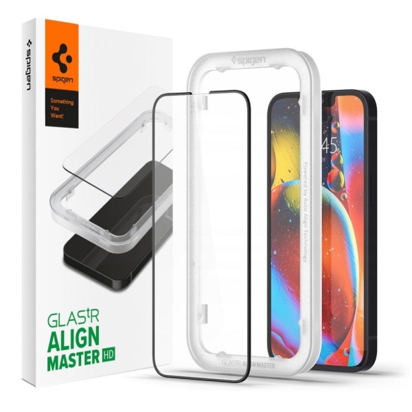 Spigen Alm FC iPhone 13/13 Pro/14/16e Härdat Glas Skärmskydd