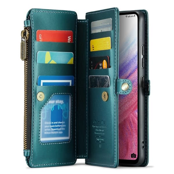 CASEME Plånboksfodral Konstläder för Samsung Galaxy A53 5G - Grön