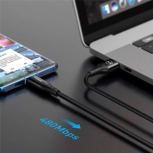 MCDODO USB-A - USB-C 5A Kabel 1.5M - Svart Svart