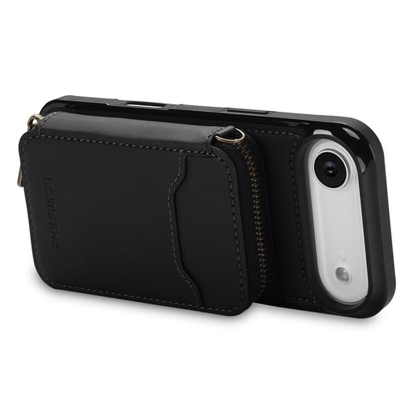 LC.IMEEKE L6 iPhone Air Plånboksfodral Magnetiskt - Svart Konstläder